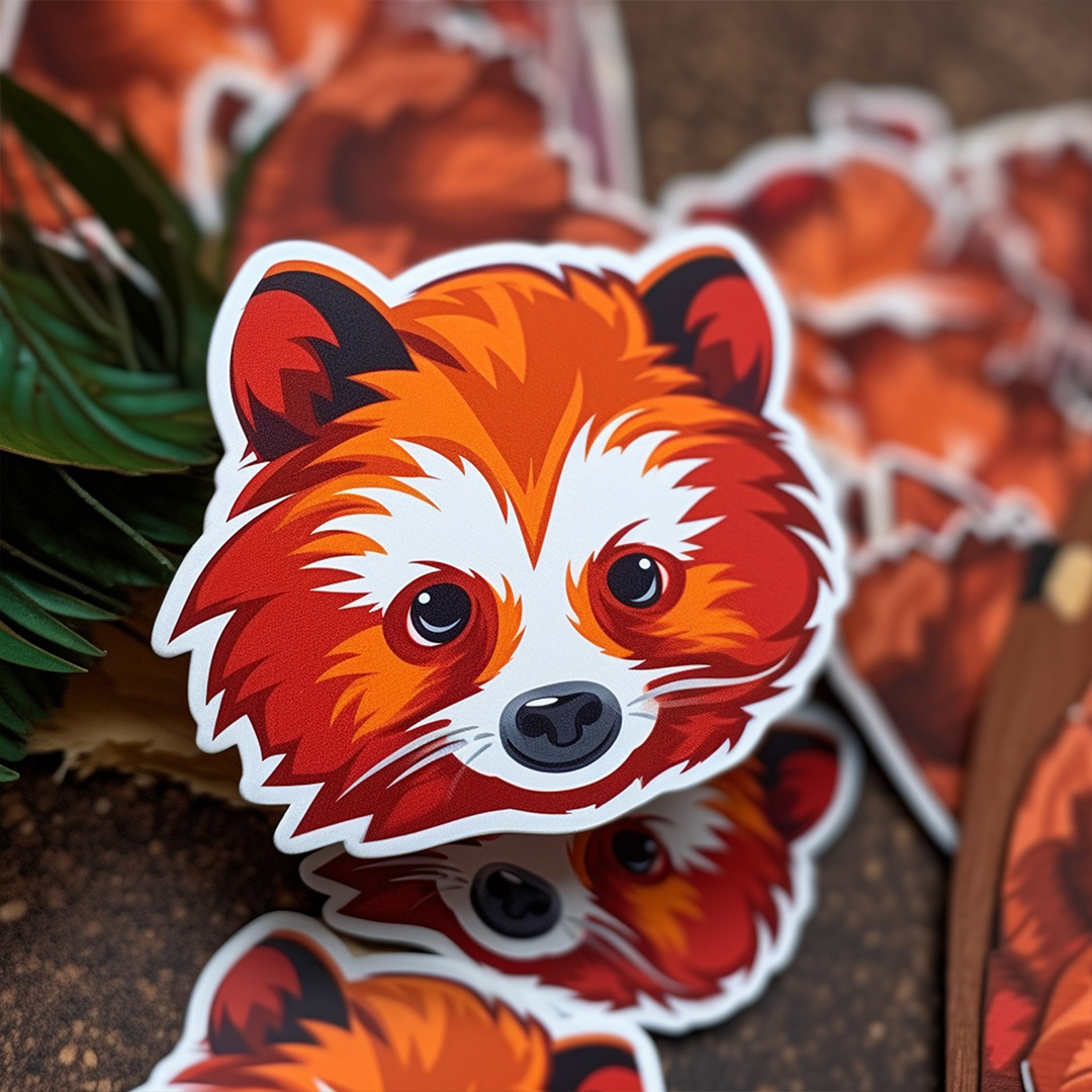 naklejki-die-cut-czerwona-panda