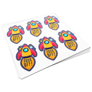 Naklejki foliowe kiss cut na arkuszu